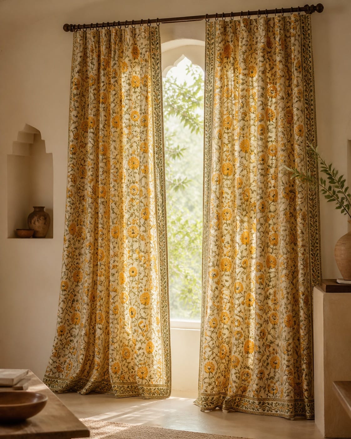 Curtains collection in a Jaipur-inspired home