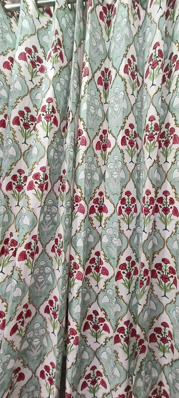 Original product photo of Aqua Rani Ornamental Lattice Pure Cotton Curtains
